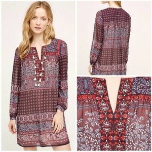 Anthropologie Vella Paisley Floral Tunic Dress